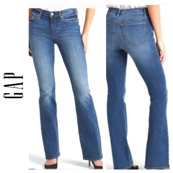 ➡️Gap Perfect Boot Denim Jean Size 12/31x 30” - Picture 1 of 12